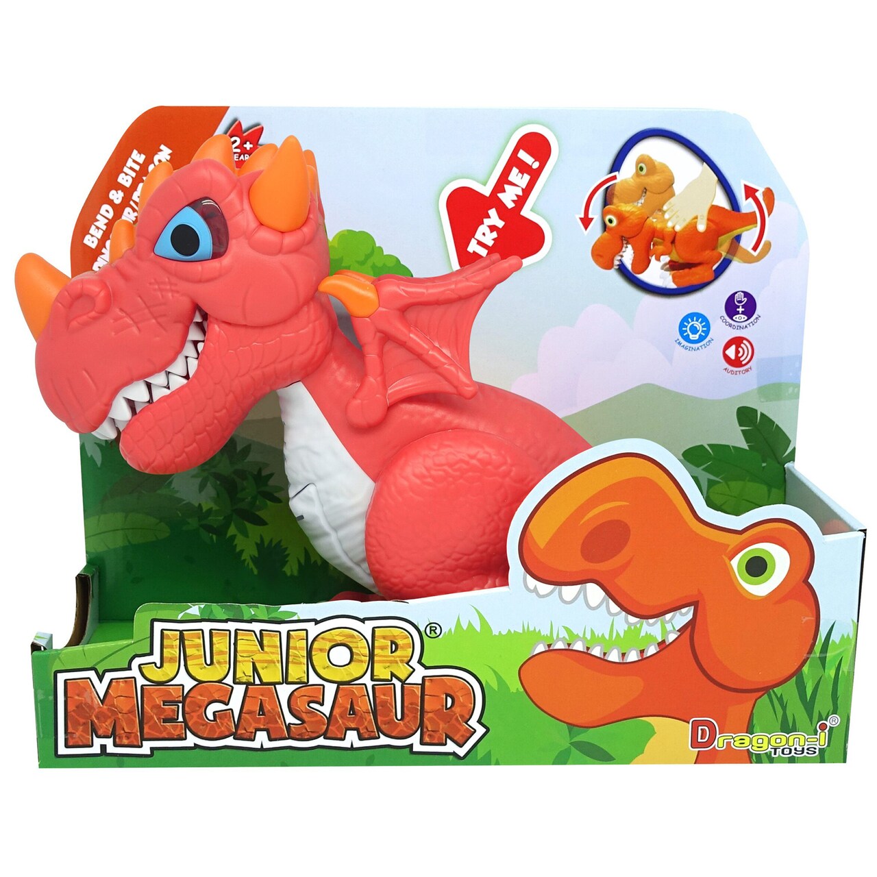 Junior Megasaur: Bend & Bite Red Dragon W/ Lights & Sounds